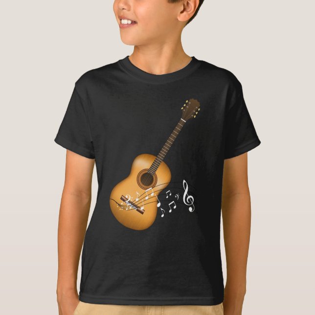 Musiker der akustischen Gitarre T-Shirt (Vorderseite)