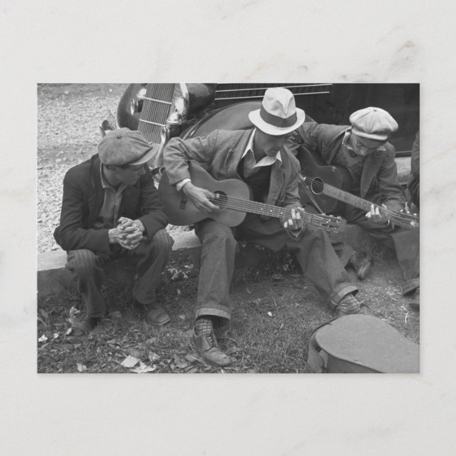 Musiker der Tennessee Street, 1930er Postkarte (Vorderseite)