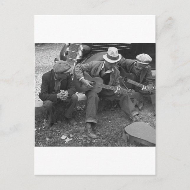 Musiker der Tennessee Street, 1930er Postkarte (Vorderseite)