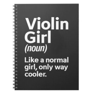 Musiker des Funny Violin Girl Music Instrument Pla Notizblock