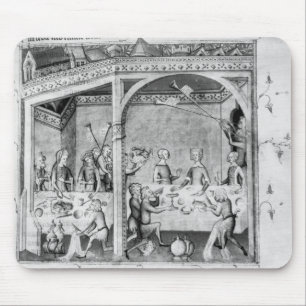 Musiker, die an einem Bankett unterhalten Mousepad
