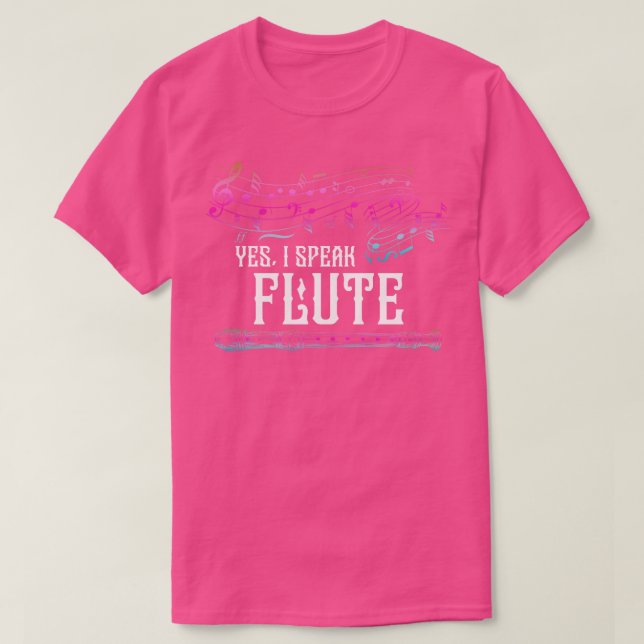 Musiker Flute Flutist T-Shirt (Design vorne)