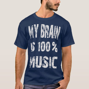 Musiker Funny mein Gehirn ist 100 Musik T-Shirt