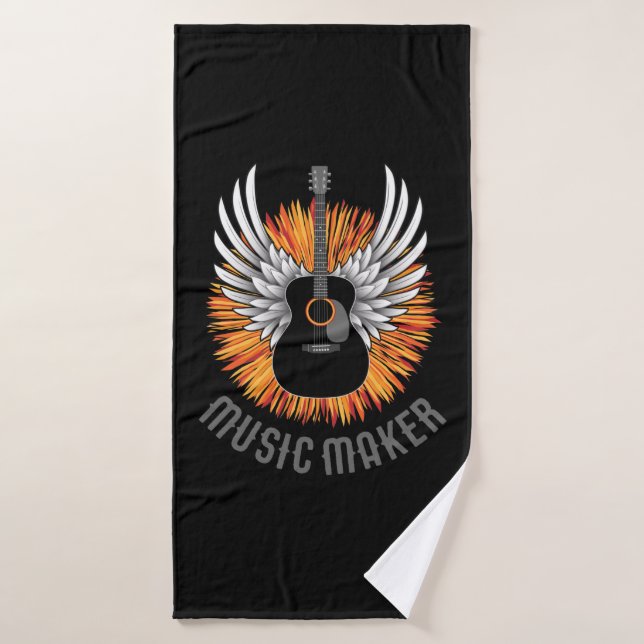 Musiker (Gitarrenspieler) Badehandtuch (Badehandtuch)