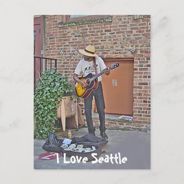 Musiker in Alley Postkarte (Vorderseite)