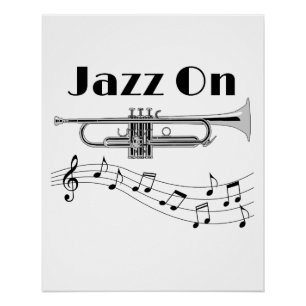 Musiker Jazz über Trumpet-Player Poster
