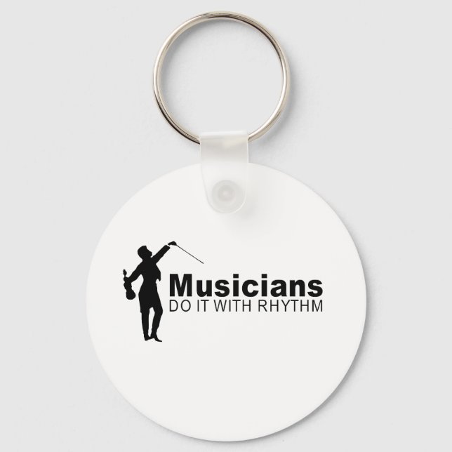 Musiker machen das mit Rhythmus Schlüsselanhänger (Vorderseite)