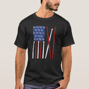 Musiker Musical Instrument patriotisch US-Fahnentr T-Shirt