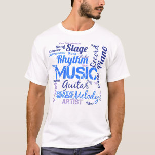 Musiker Musikliebhaber Wortwolke T-Shirt