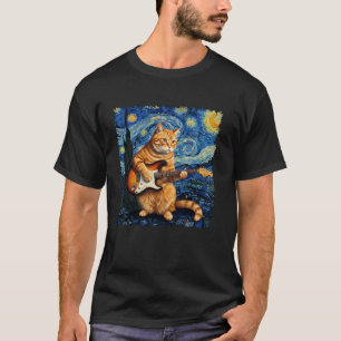 Musiker Orange Katze Rockt E-Gitarre in Sta T-Shirt