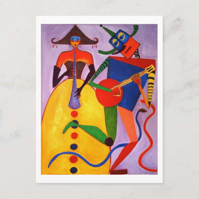 Musiker Postkarte (Vorderseite)