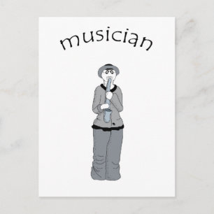 musiker postkarte
