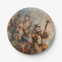 Musiker - Rundpapier-Teller