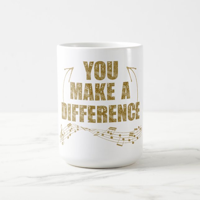 Musiker Sänger Sie einen Unterschied machen Kaffeetasse (Mittel)