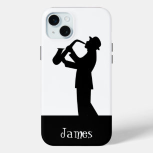 Musiker Saxophone Silhouette Zitat Kunst individua Case-Mate iPhone Hülle