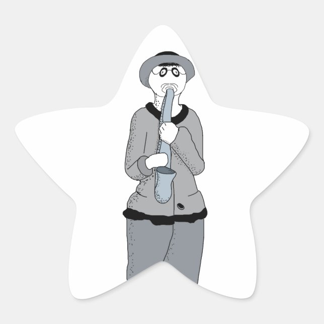 musiker  Stern-Aufkleber (Vorderseite)