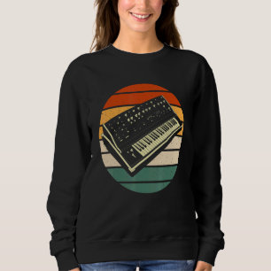 Musiker Synthesizer Spieler Musik   Retro Synthesi Sweatshirt