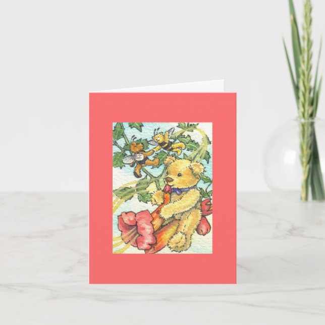 Musiker Teddy Birthday Card Karte (Vorderseite)