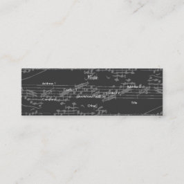 Musiker Vintag Grau Notes Brit Guitar III Mini Visitenkarte