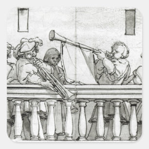 Musiker von Henry VIII Quadratischer Aufkleber
