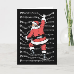 Musiker Weihnachten Lustiger Weihnachtsmann Klette Karte
