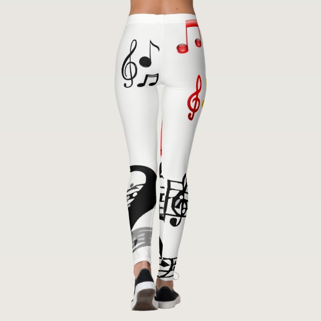 Musiker weiße, lange Leggings für sie (Rückseite)