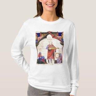 Musiker, welche die Gitarre und den Tambourine T-Shirt