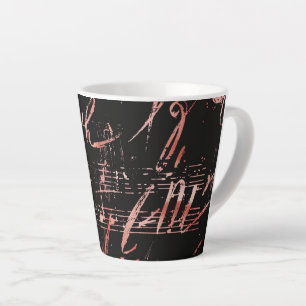 Musikereignisse in Rose Gold kleine Keramik Latte Milchtasse