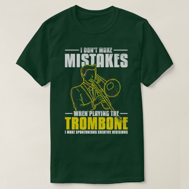 Musikergeschenk Trombone Musikinstrument Tromboni T-Shirt (Design vorne)