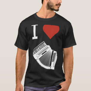 Musikerin Accordion Musical Instrument Folksmusik T-Shirt