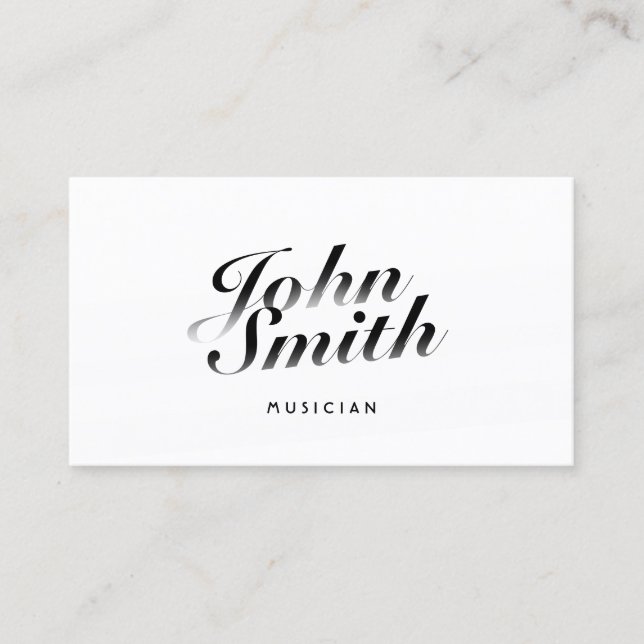 Musikerin Classy Calligraphy Elegant Visitenkarte (Vorderseite)
