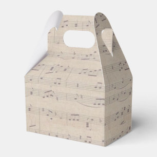 Musikerin der Vintagen Musiknote Geschenkschachtel