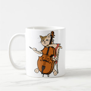 Musikerkater, der Cello Violine Musik Katzenliebha Kaffeetasse