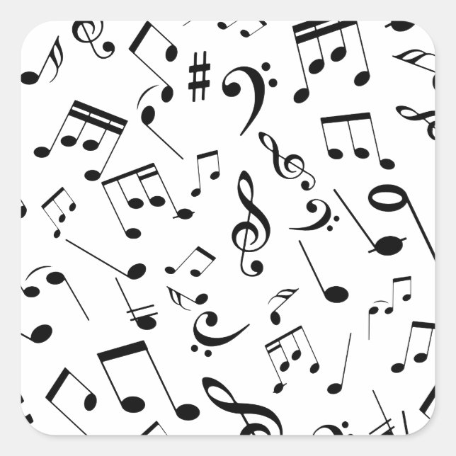 Musikermerke 3 quadratischer aufkleber (Vorderseite)