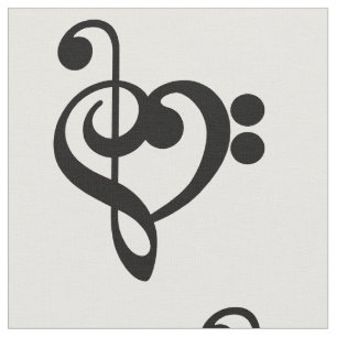 Musikermusikherz - Treble Bass Clef Stoff