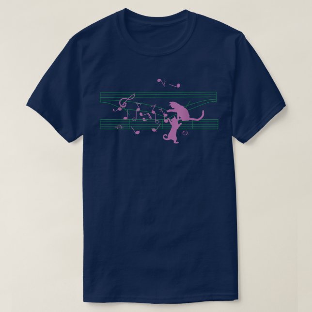 Musikermusikkomponist Musical Cat Kitty T-Shirt (Design vorne)