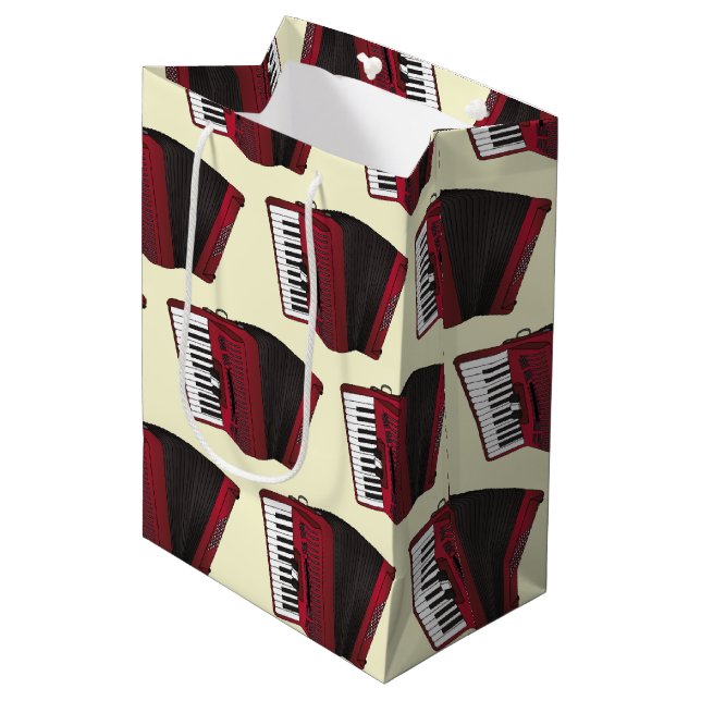 Musikermusiklehrer Mittlere Geschenktüte (Vorderseite Schrägansicht)