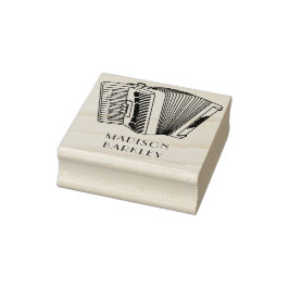 Musikermusiklehrer von Accordion Instrument Gummistempel