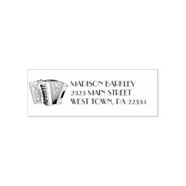 Musikermusiklehrer von Accordion Instrument Permastempel
