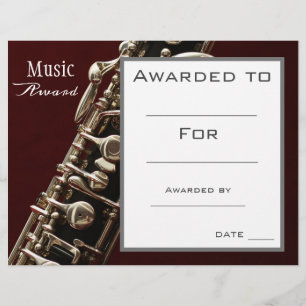 Musikfachlehrer mit Oboe-Auszeichnung