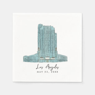 Musikfans von Los Angeles Hochzeitscocktail Napkin Serviette