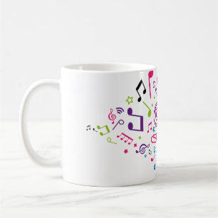 Musikfarbmuster-Musiknoten Kaffeetasse