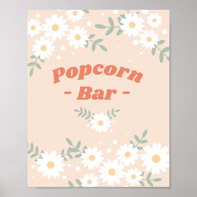 Musikfestival Daisy Popcorn Bar Print Poster (Vorne)