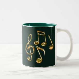 Musikfestival Golden Notation Musik-Lover-Sammlung Zweifarbige Tasse