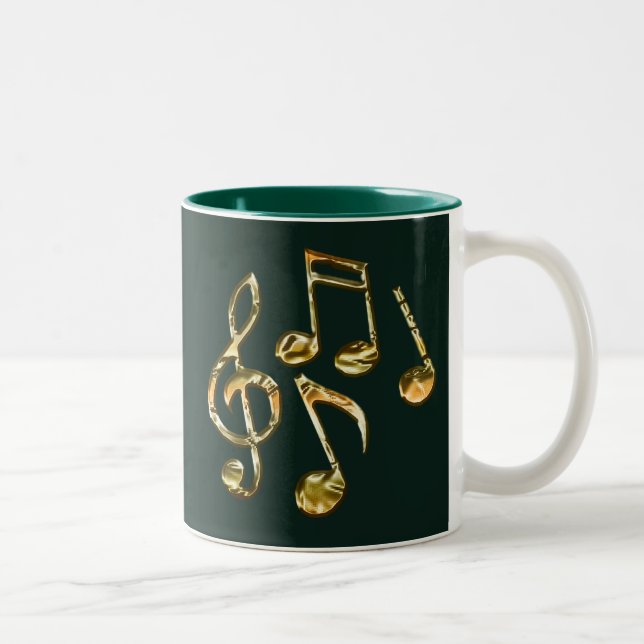 Musikfestival Golden Notation Musik-Lover-Sammlung Zweifarbige Tasse (Rechts)