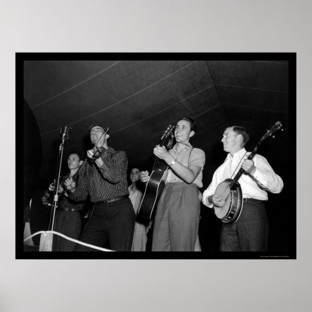 Musikfestival in Asheville, NC 1938 Poster (Vorne)