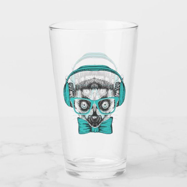 Musikfreund des Lemur-| Glas (Vorderseite)