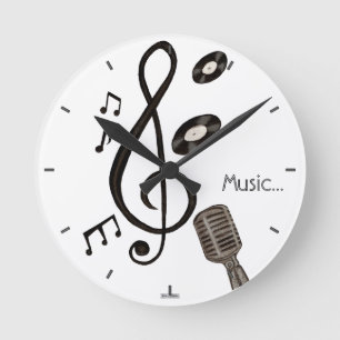 Musikfreund Runde Wanduhr