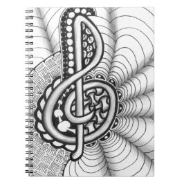 Musikfreundedreifacher Clef-Entwurf Notizblock