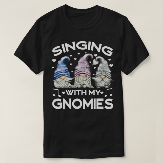 Musikgenom im Niedlichen Karaoke-Outfit singen mit T-Shirt (Design vorne)